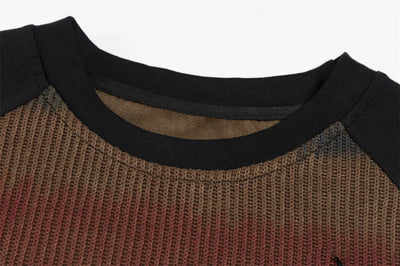 DARK HARVEST Tie-Dye Knit Texture T-Shirt
