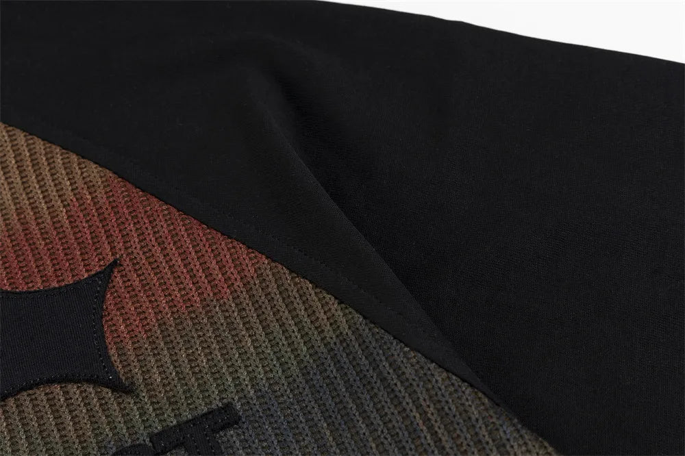 DARK HARVEST Tie-Dye Knit Texture T-Shirt