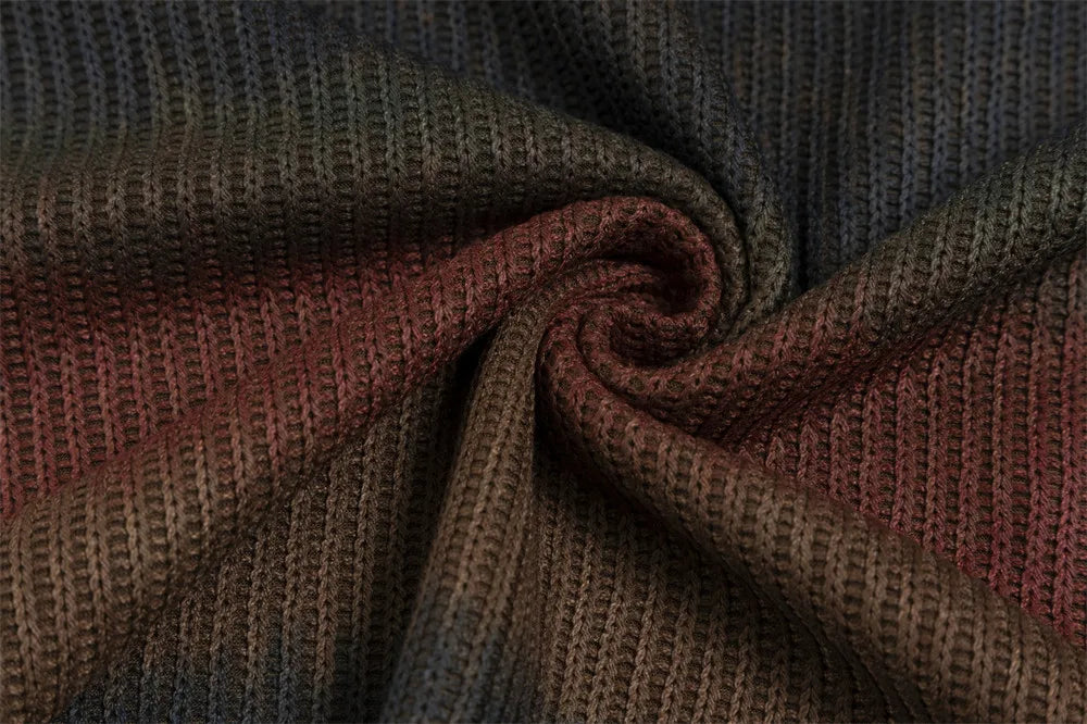 DARK HARVEST Tie-Dye Knit Texture T-Shirt