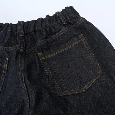 Dark Wash Balloon Jeans with Plaid Bandana
