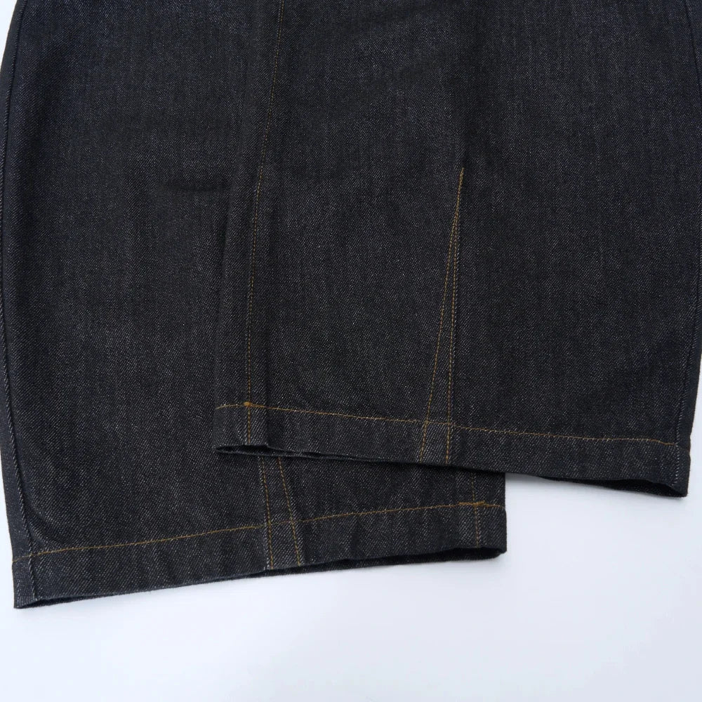 Dark Wash Balloon Jeans with Plaid Bandana
