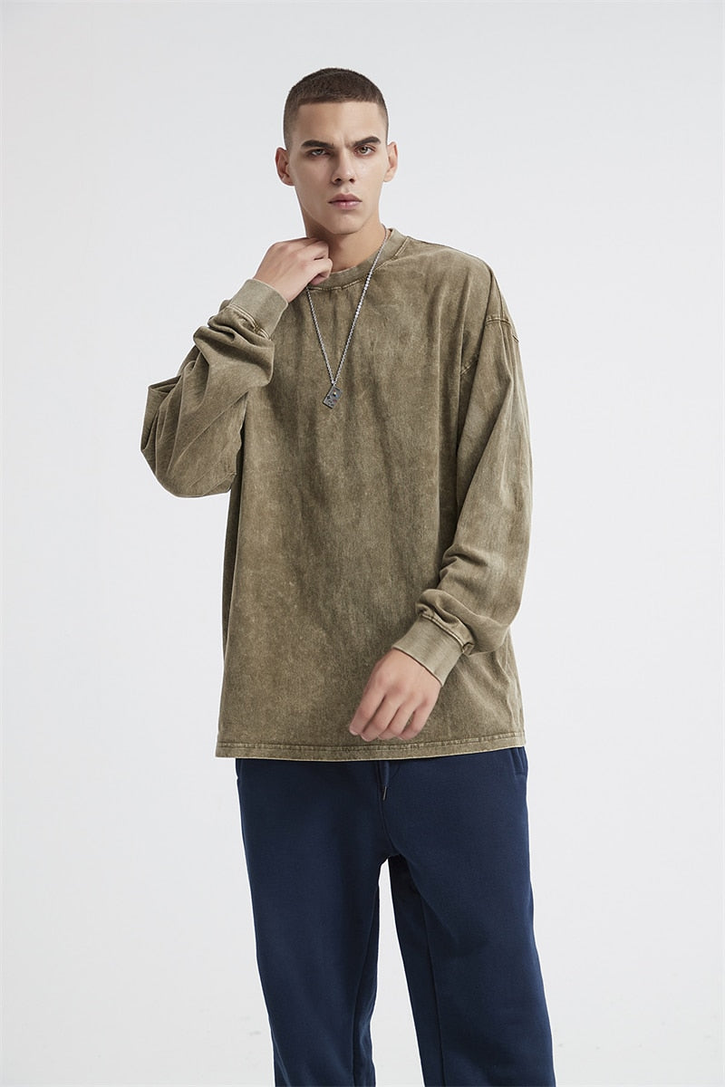 Essential Acid Washed Long Sleeve T-Shirt