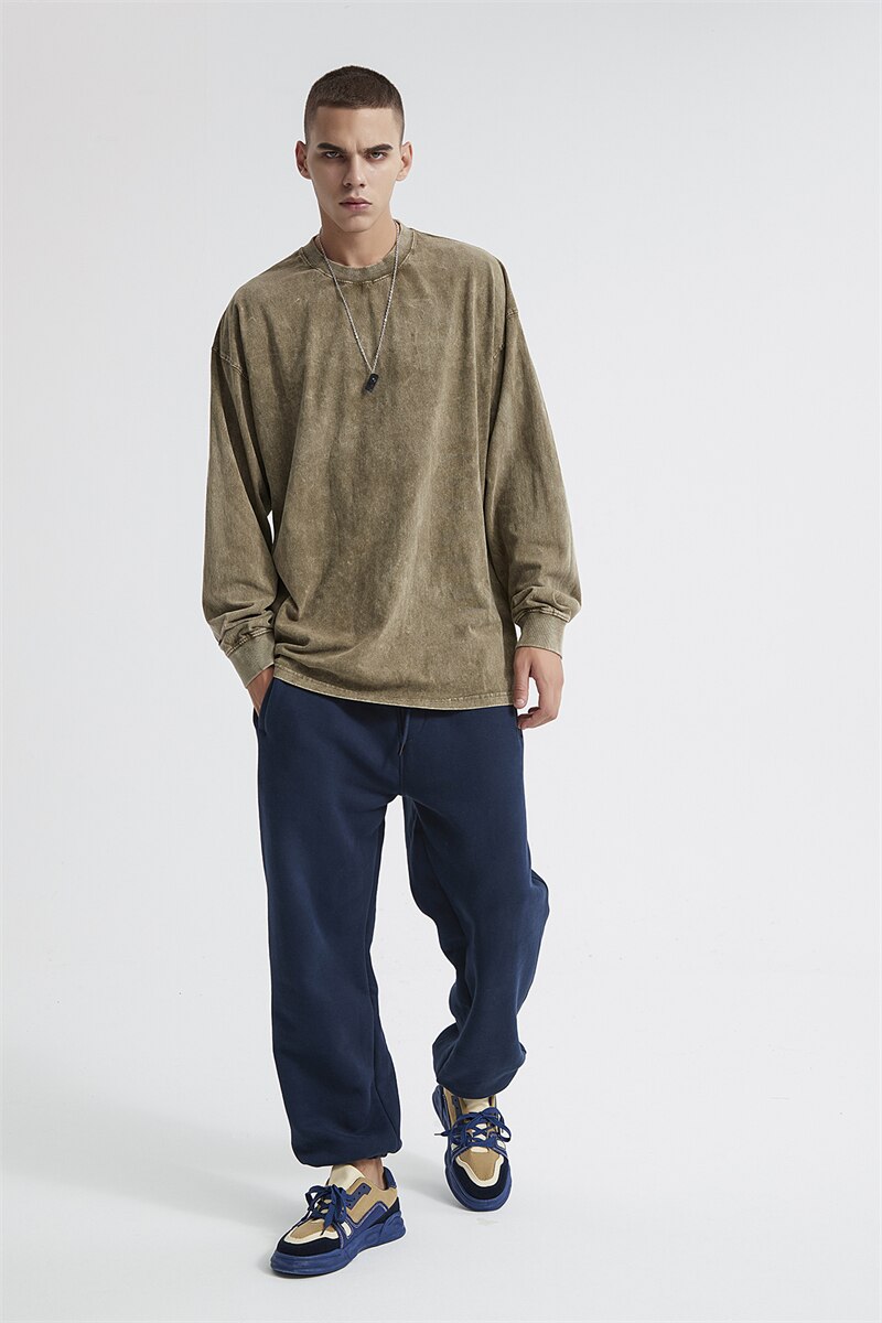 Essential Acid Washed Long Sleeve T-Shirt