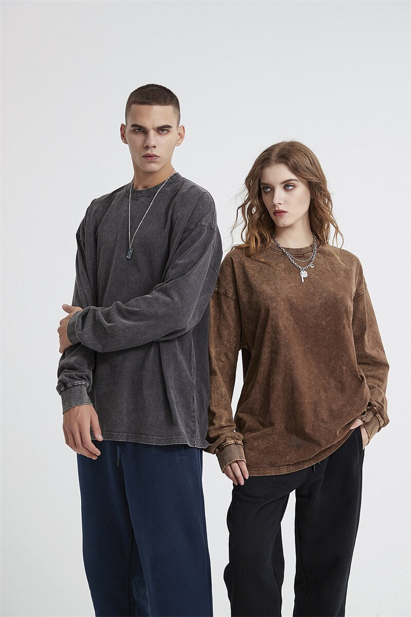 Essential Acid Washed Long Sleeve T-Shirt
