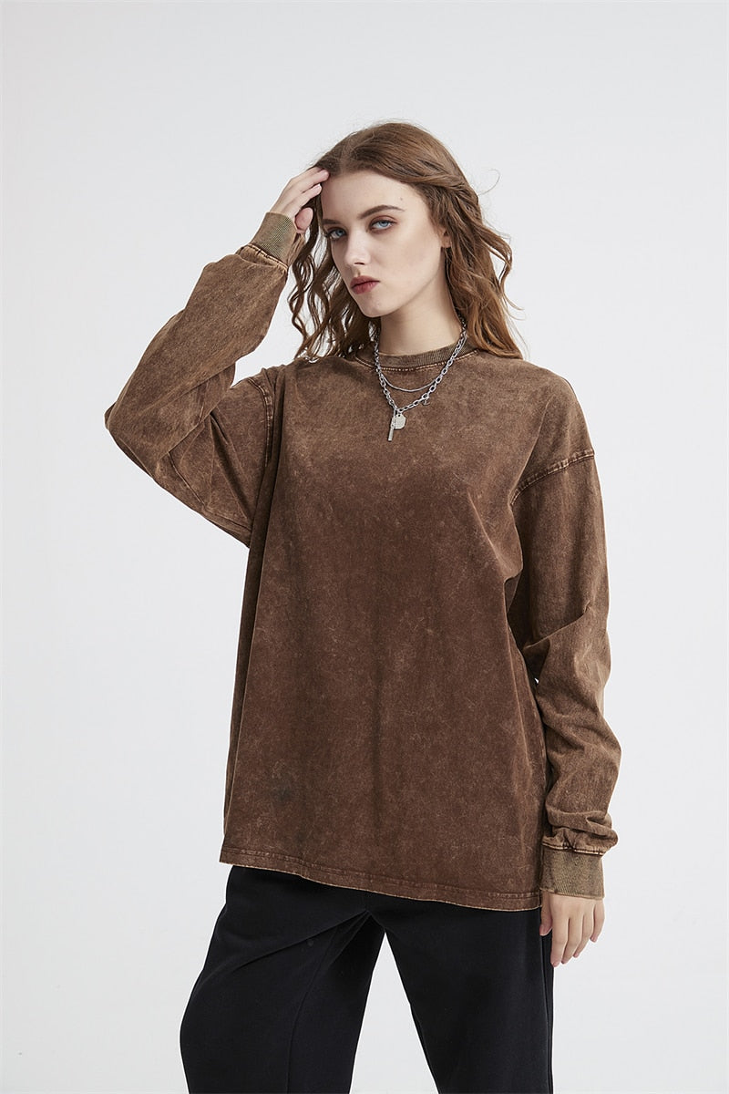 Essential Acid Washed Long Sleeve T-Shirt