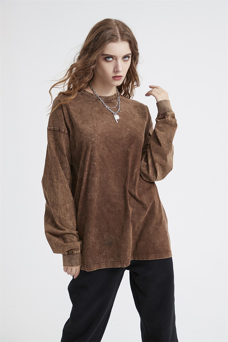 Essential Acid Washed Long Sleeve T-Shirt