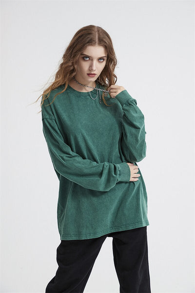 Essential Acid Washed Long Sleeve T-Shirt
