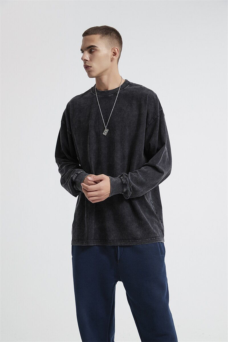 Essential Acid Washed Long Sleeve T-Shirt