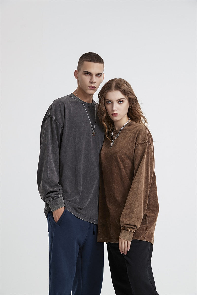 Essential Acid Washed Long Sleeve T-Shirt