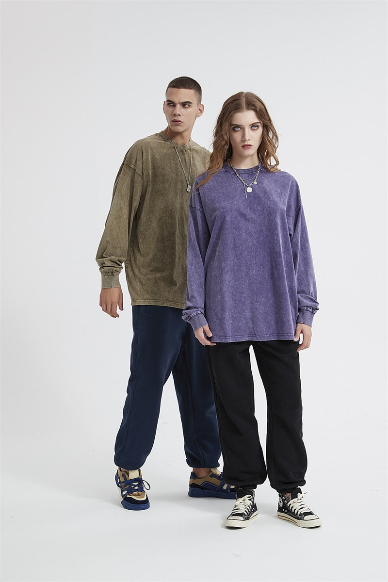 Essential Acid Washed Long Sleeve T-Shirt