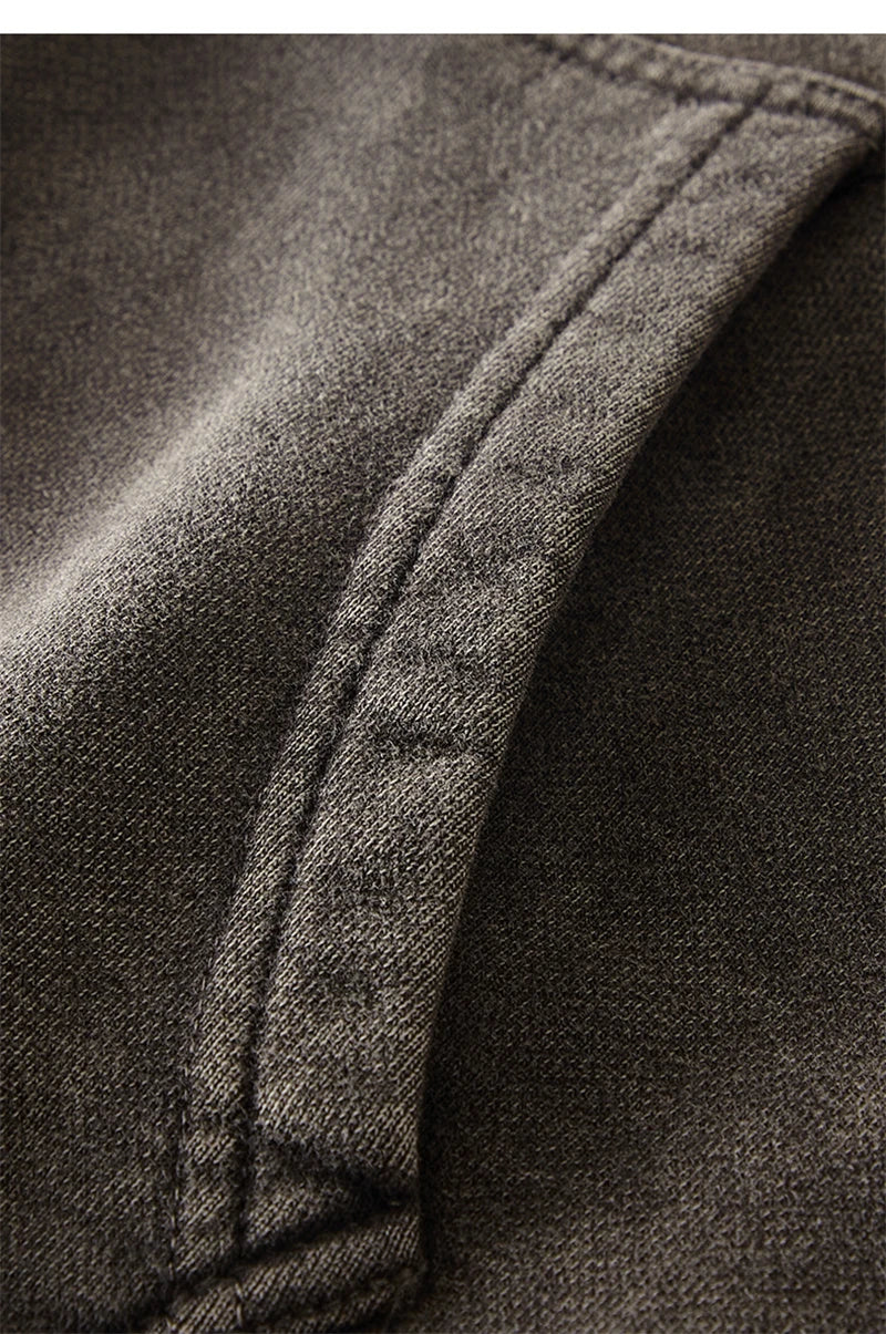 Essential Heavyweight Acid-wash Zip-up Hoodie