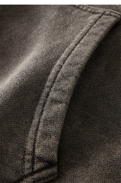 Essential Heavyweight Acid-wash Zip-up Hoodie
