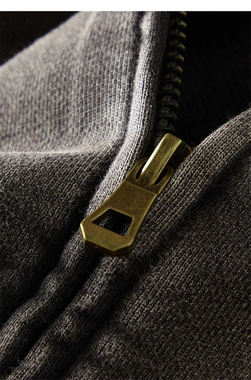 Essential Heavyweight Acid-wash Zip-up Hoodie
