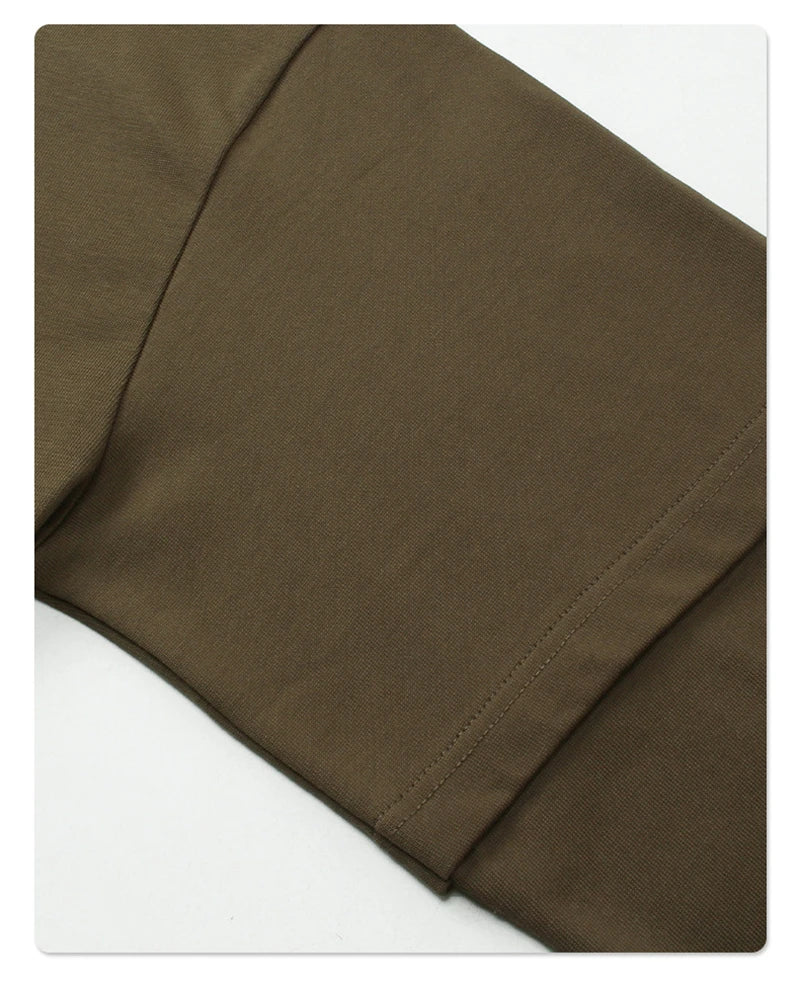 Essential Mock Double Layer Long Sleeve T-Shirt