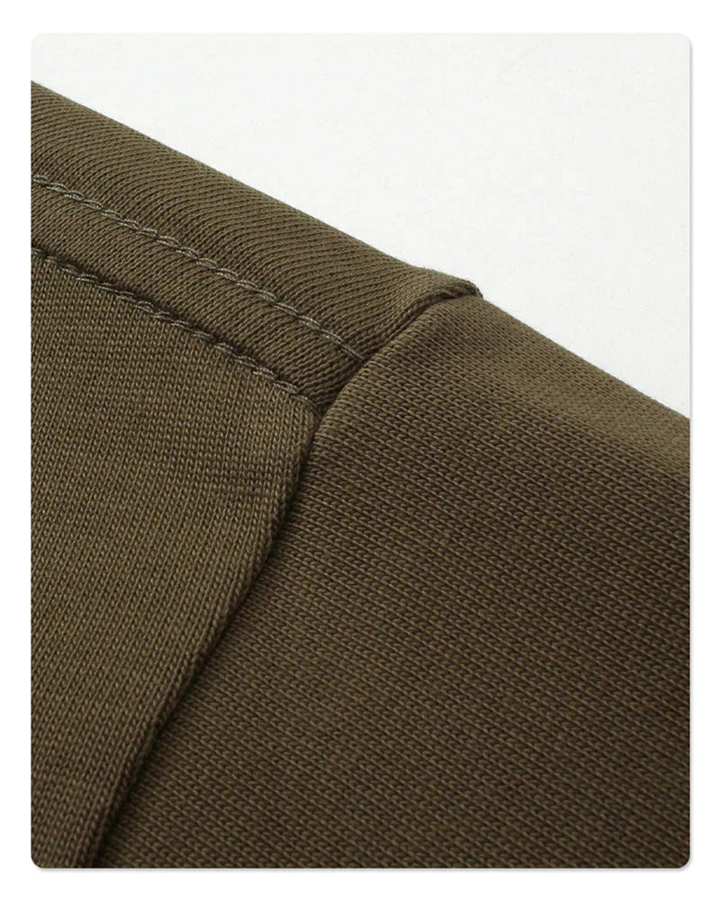 Essential Mock Double Layer Long Sleeve T-Shirt