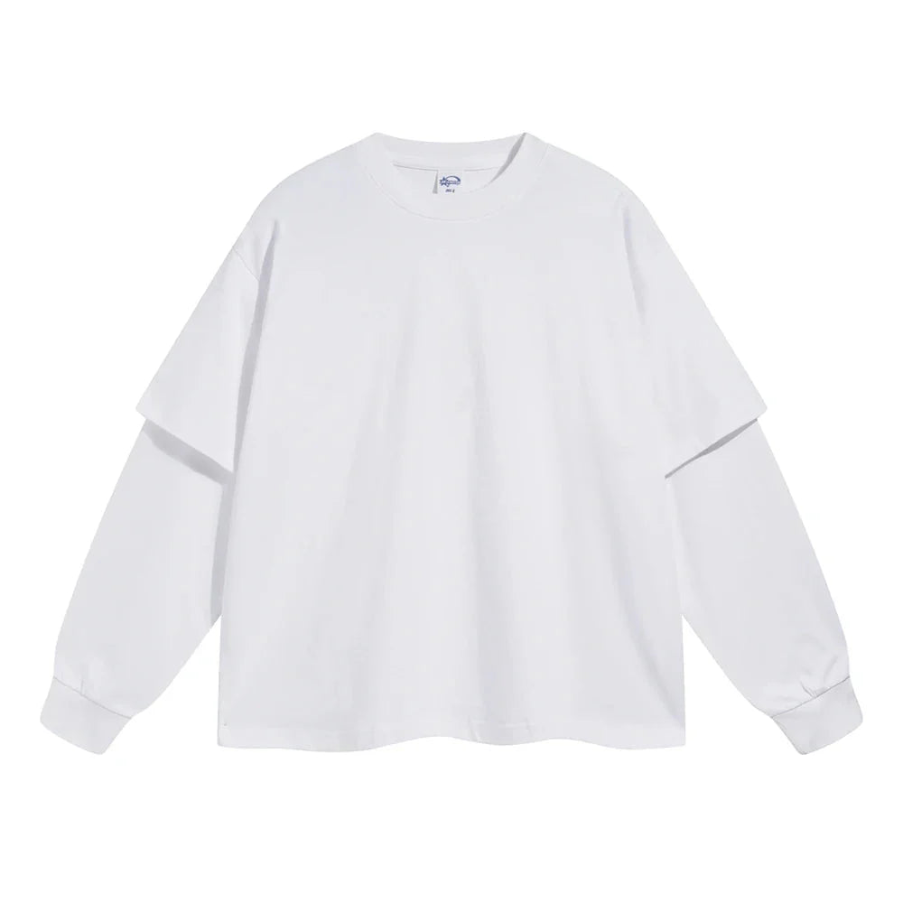 Essential Mock Double Layer Long Sleeve T-Shirt