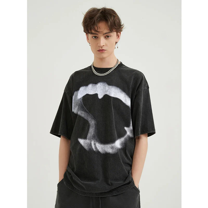 Fangs Graphic Acid Wash T-Shirt
