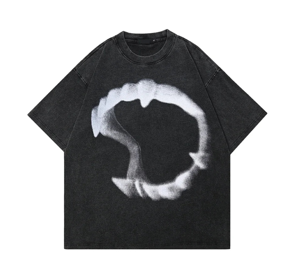 Fangs Graphic Acid Wash T-Shirt
