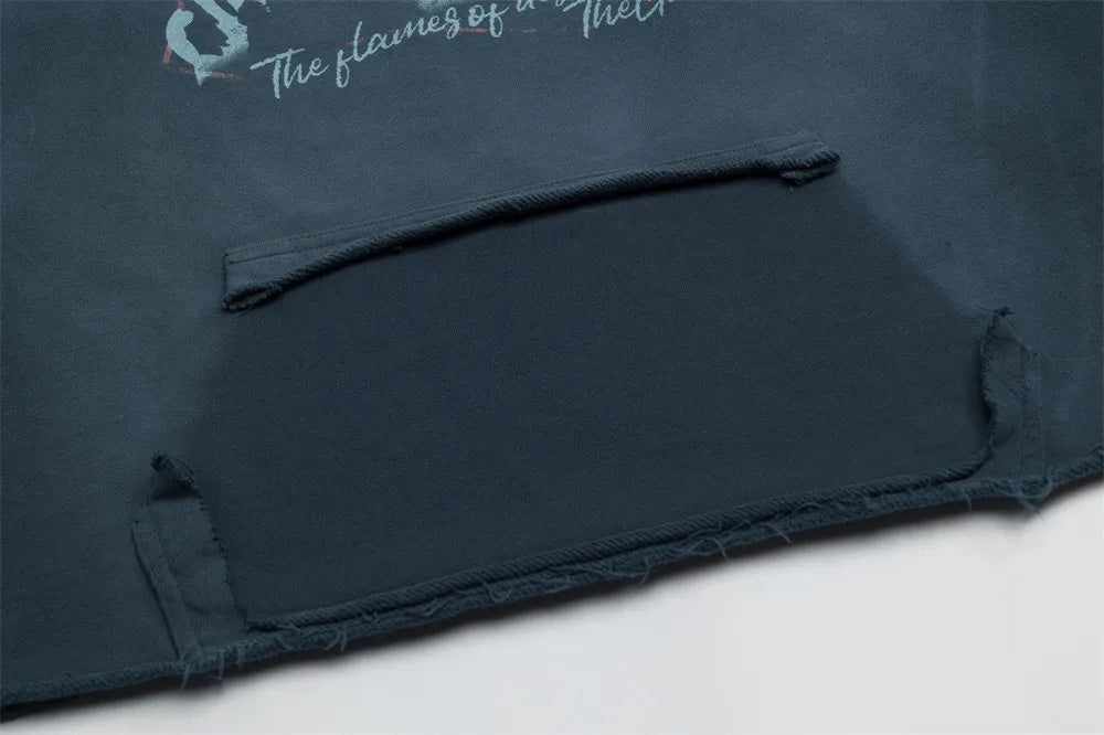 'Flames of Desire' Deconstructed Sweatshirt