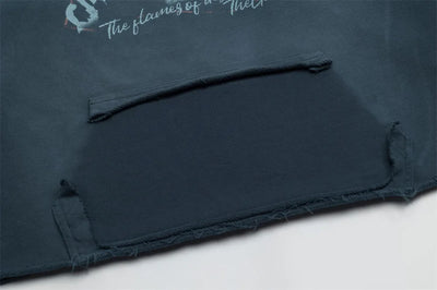 'Flames of Desire' Deconstructed Sweatshirt