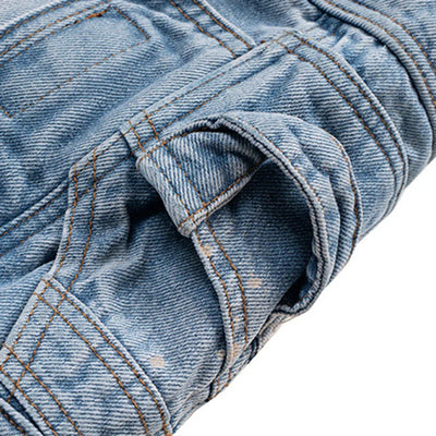 Frayed Layered Denim Jorts