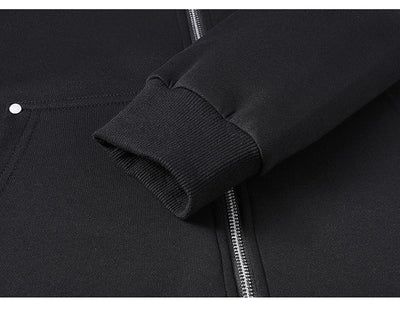 Funnel Neck Zip-Up Hoodie