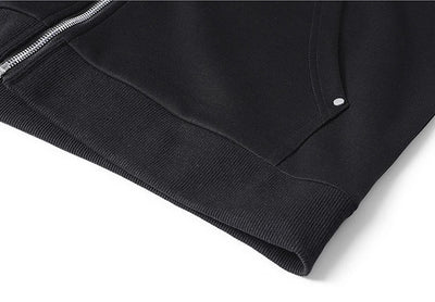 Funnel Neck Zip-Up Hoodie