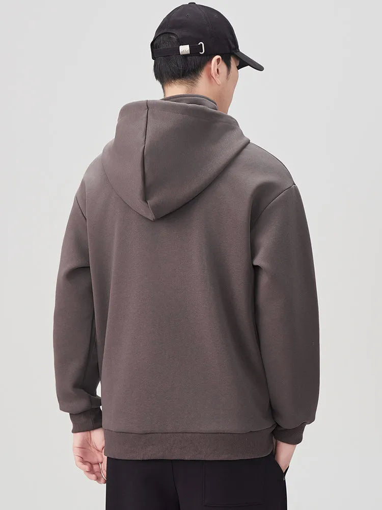 Funnel Neck Zip-Up Hoodie
