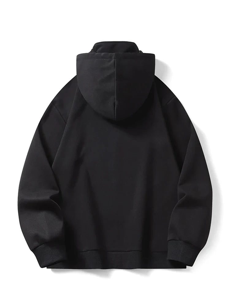 Funnel Neck Zip-Up Hoodie