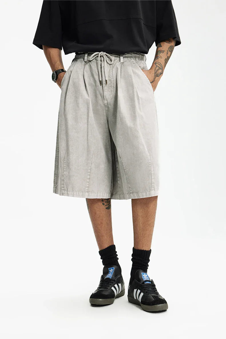 Garment Dyed Long Length Shorts