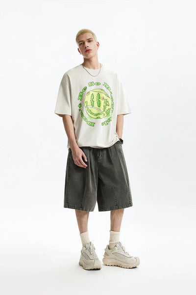 Garment Dyed Long Length Shorts