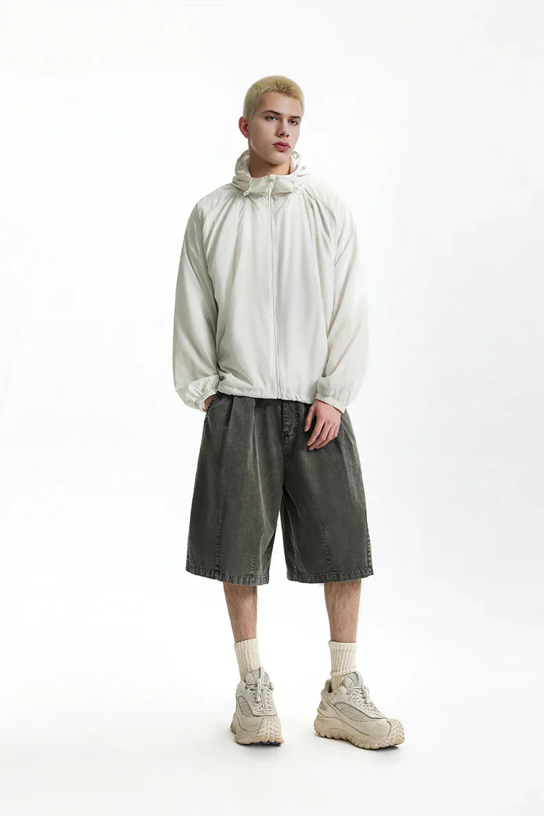 Garment Dyed Long Length Shorts