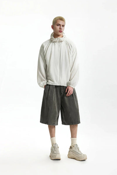 Garment Dyed Long Length Shorts