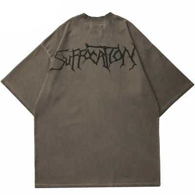 Gothic Angel Garment Dyed T-Shirt