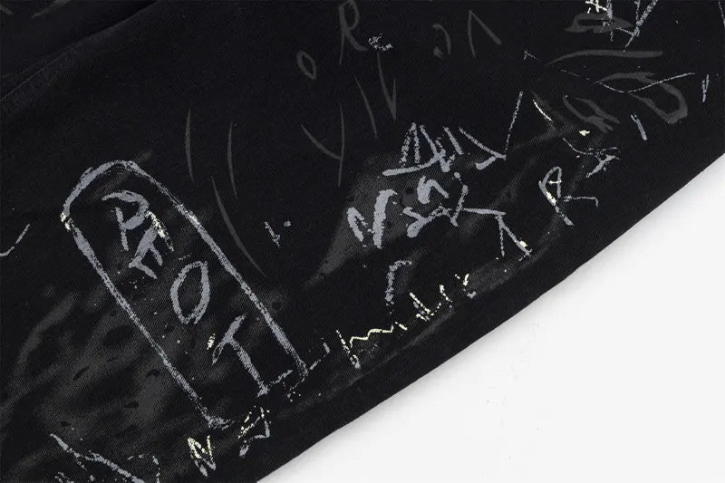 Graffiti Print Jeans