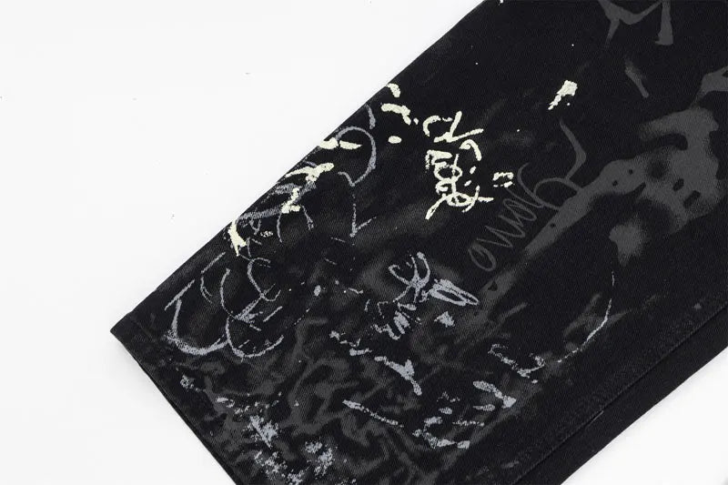 Graffiti Print Jeans