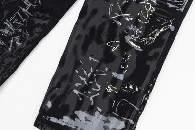 Graffiti Print Jeans