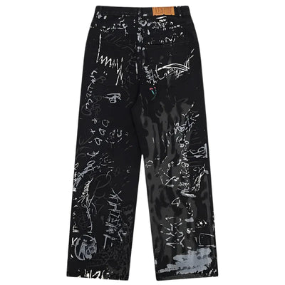 Graffiti Print Jeans