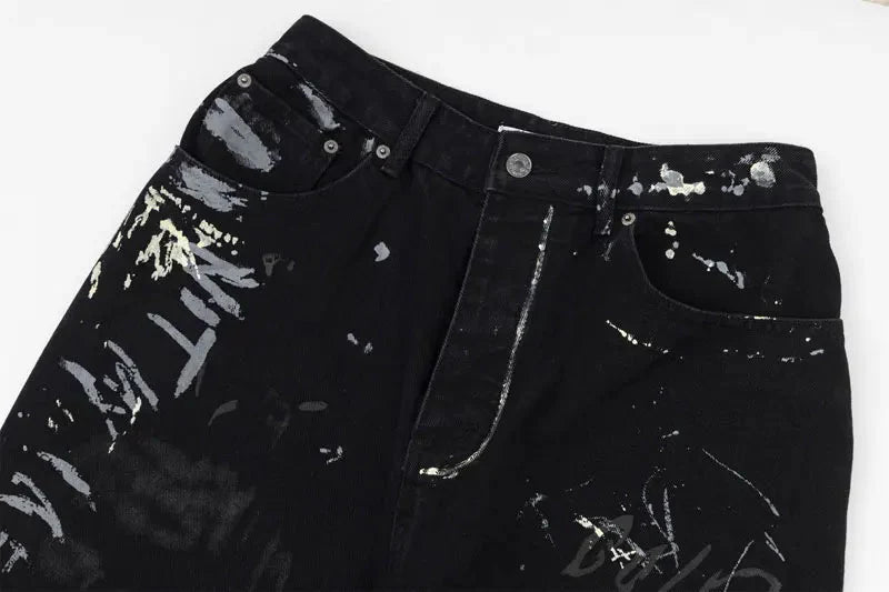 Graffiti Print Jeans