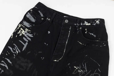 Graffiti Print Jeans