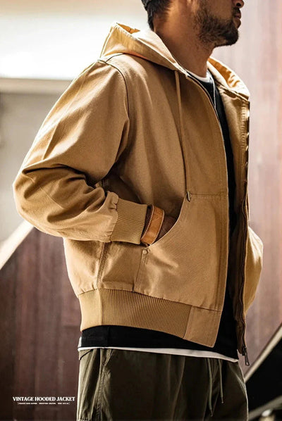 Hooded Workwear Canvas Jacket