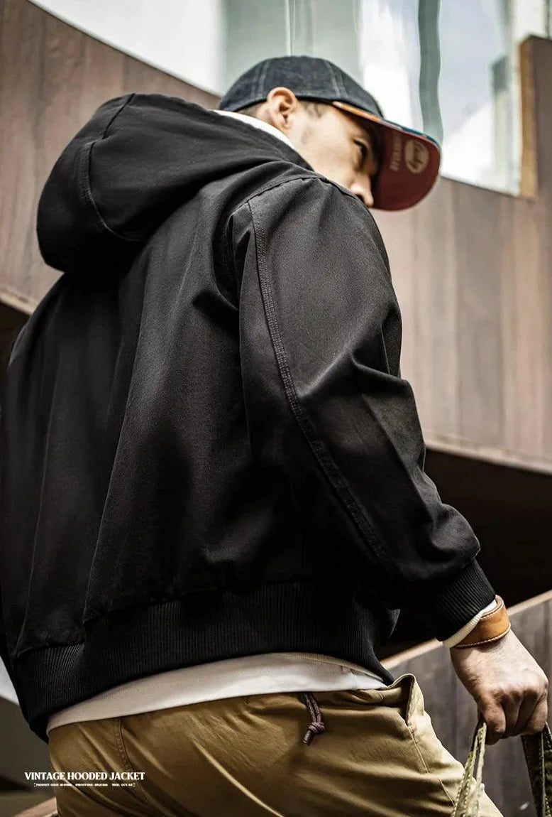 Hooded Workwear Canvas Jacket