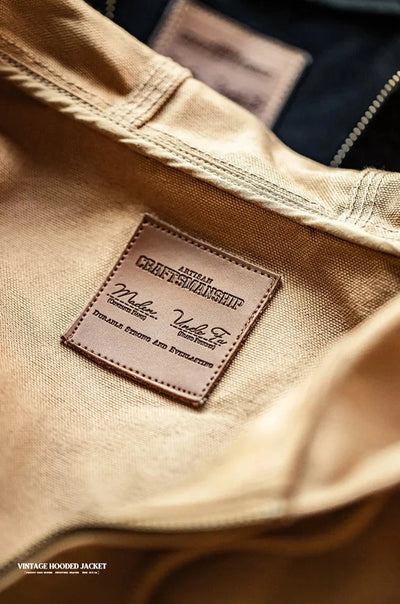 Hooded Workwear Canvas Jacket