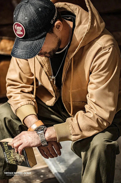 Hooded Workwear Canvas Jacket