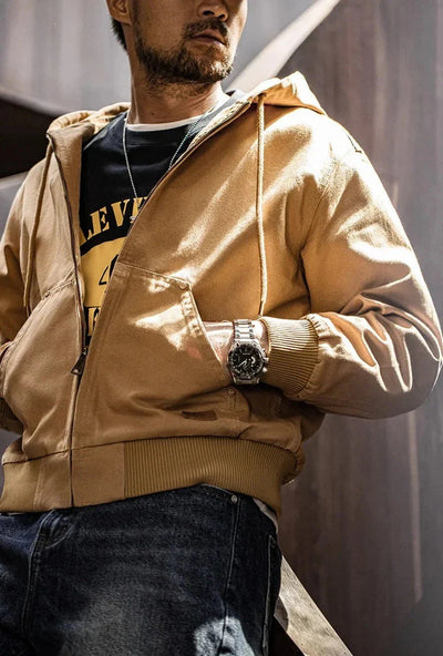 Hooded Workwear Canvas Jacket