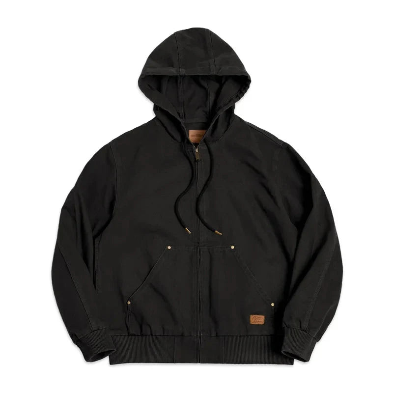 Hooded Workwear Canvas Jacket