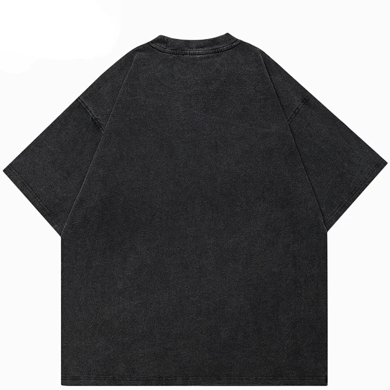 'If i'm Lost Please Don't Find Me' Acid Washed Graphic T-Shirt
