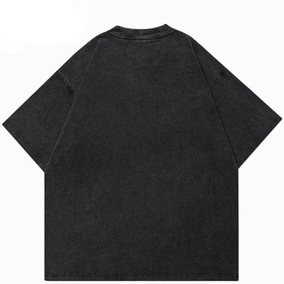 'If i'm Lost Please Don't Find Me' Acid Washed Graphic T-Shirt
