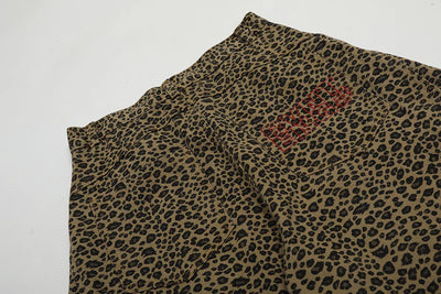 Leopard Print Keychain Barrel Leg Pants