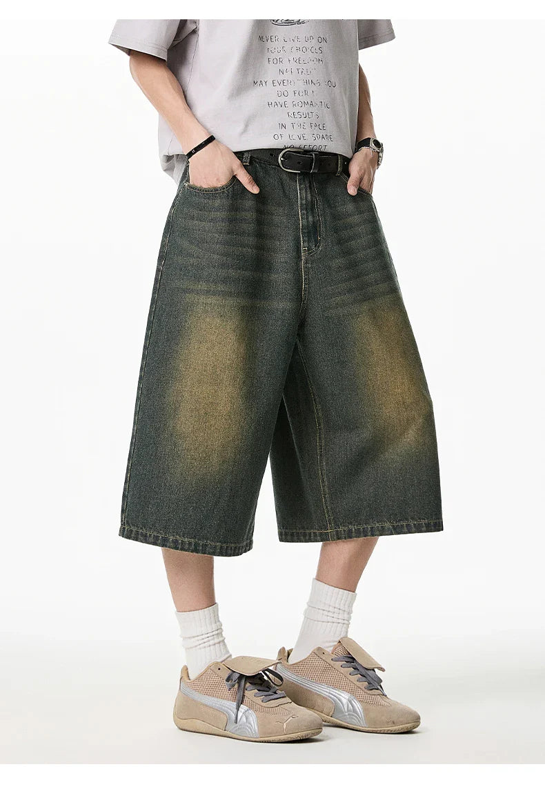 Long Length Vintage Wash Jorts